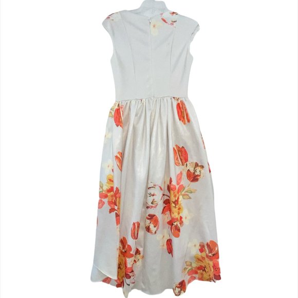 True Violet Woman's Size 10 Dress Floral  High/Low Hem Polyester Jersey New - Picture 3 of 11